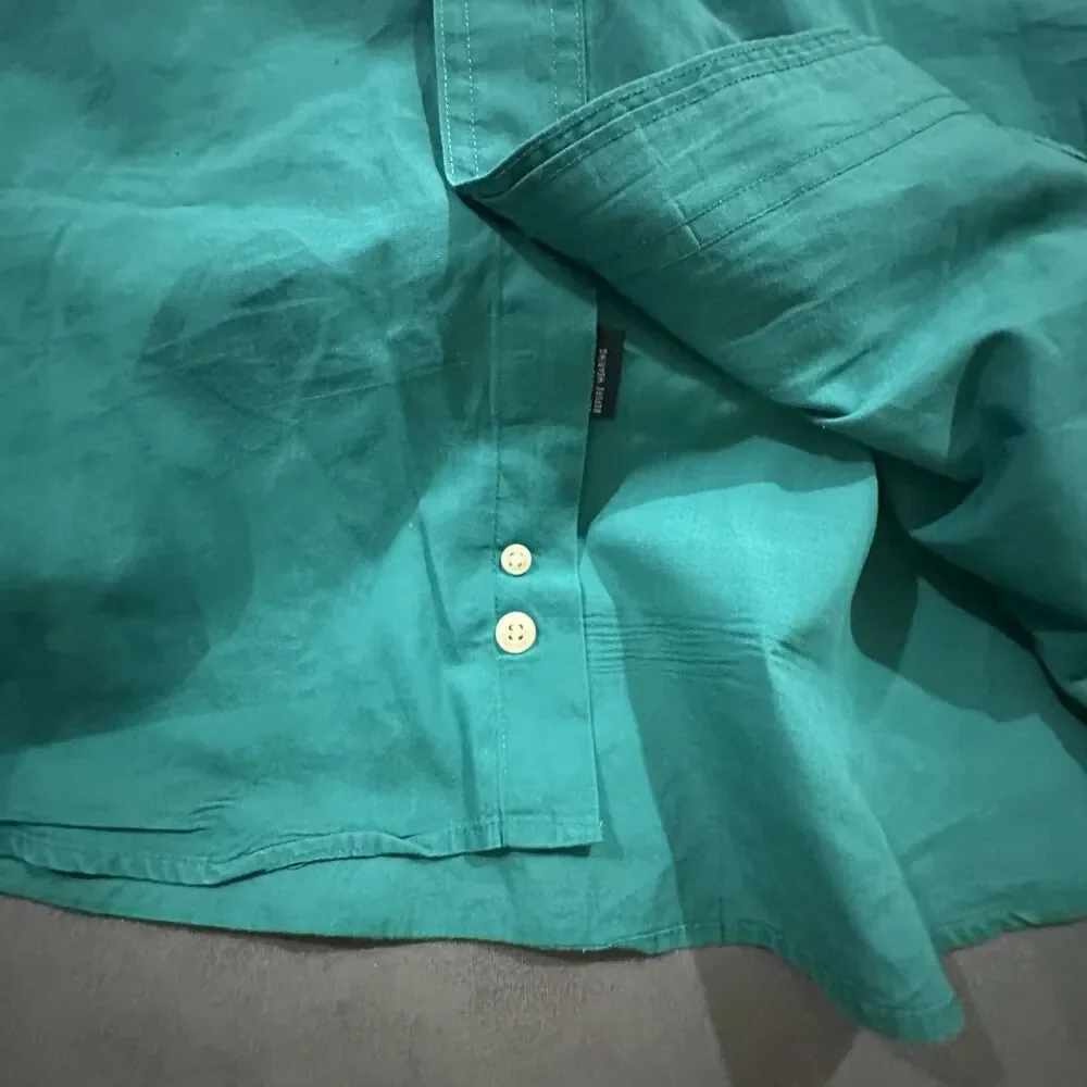 Vintage 90s Chaps Ralph Lauren Shirt Mens L Crest Crown Logo Short Sleeve Green